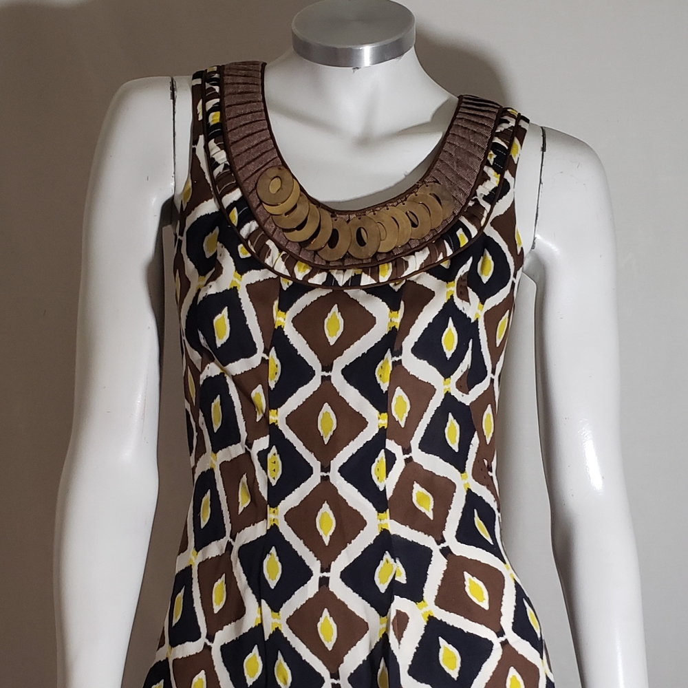 Tory Burch Brown Multicolored Sleeveless Blouse 2